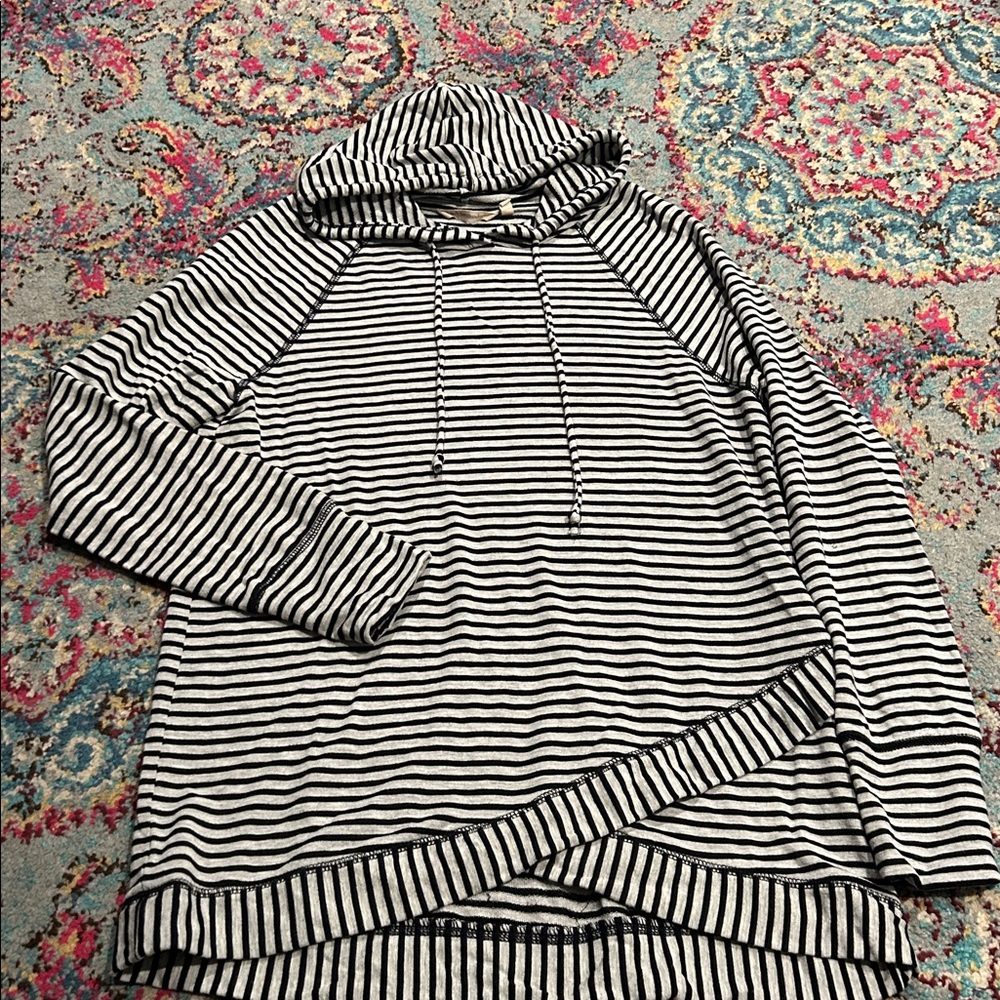 Soft Surrounding Striped Lazy Sunday Hoodie‎ Small